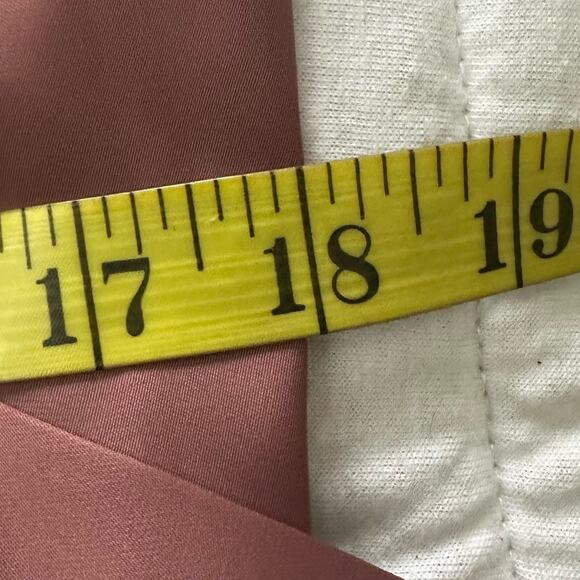 LACADEMIE Womens Shirt Dress Mauve Satin Maxi Belted Quiet Luxury Minimalist S - Picture 11 of 15